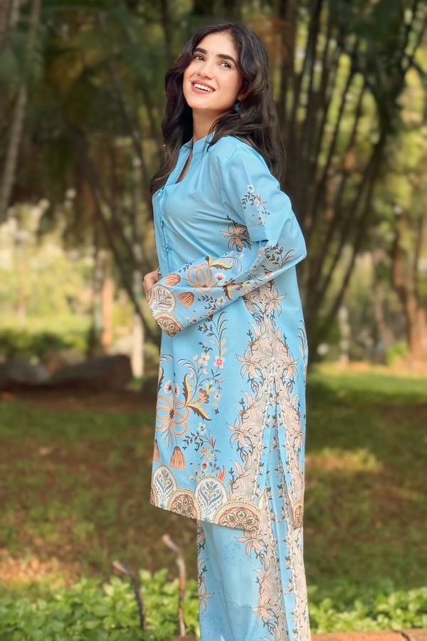 Serene Sky Bloom Co-Ord Set