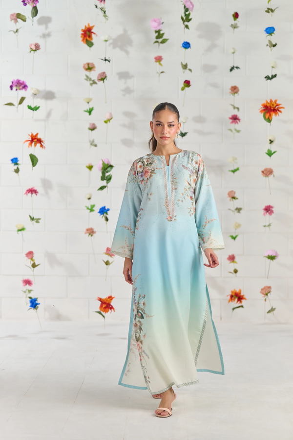 Elegant Digital Printed Muslin Co-ord Set with Dupatta