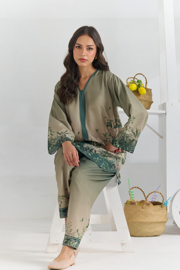 Digital Printed Muslin Co-ord Set